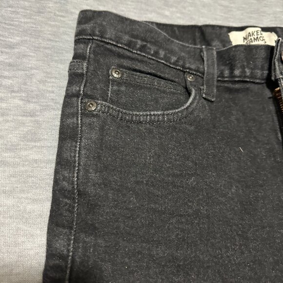 Naked & Famous Denim Jeans Mens 30x32 Black Stretch Super Guy Dark Wash - Picture 4 of 15